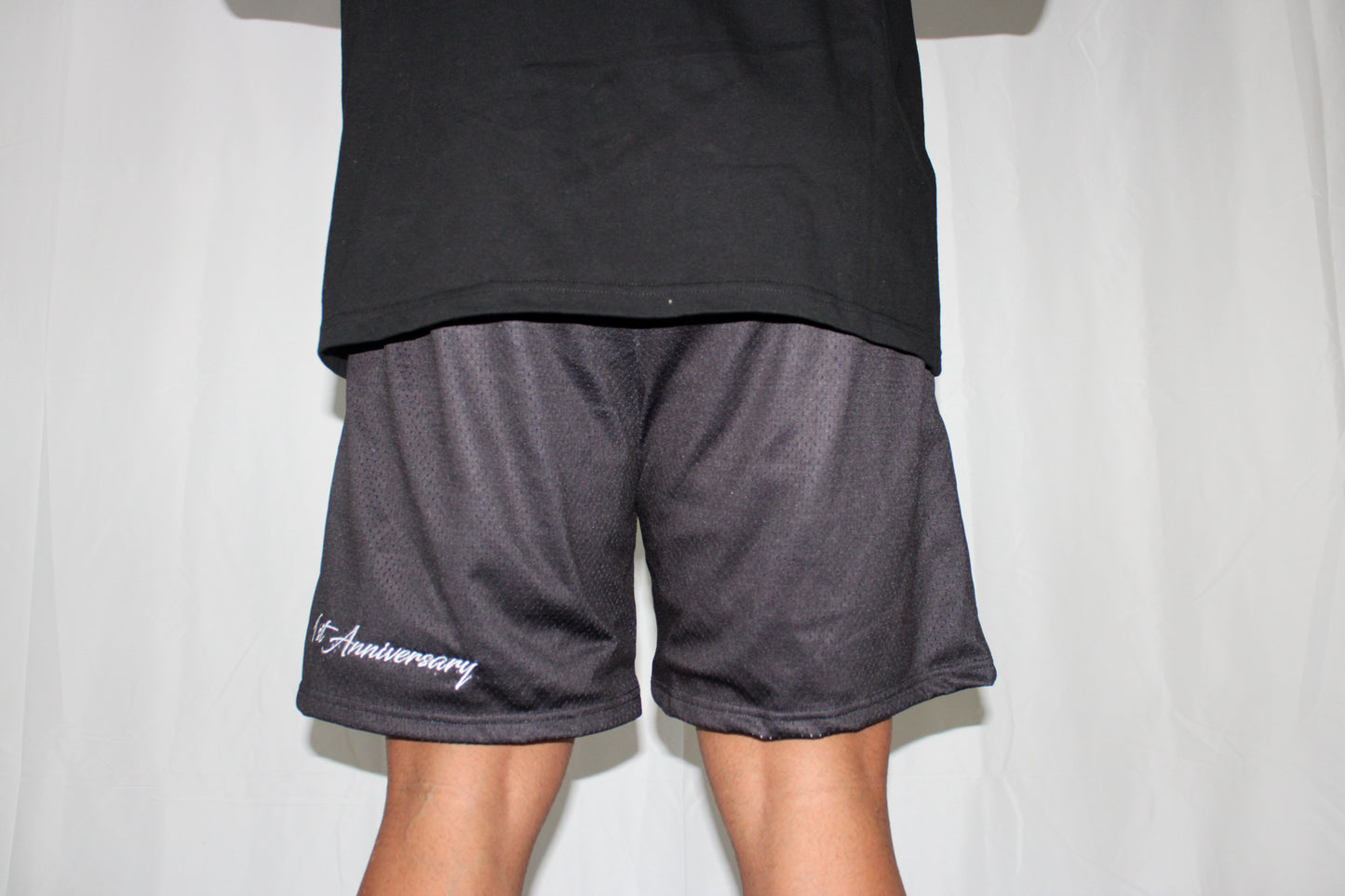 1st anniversary Black Mesh Short