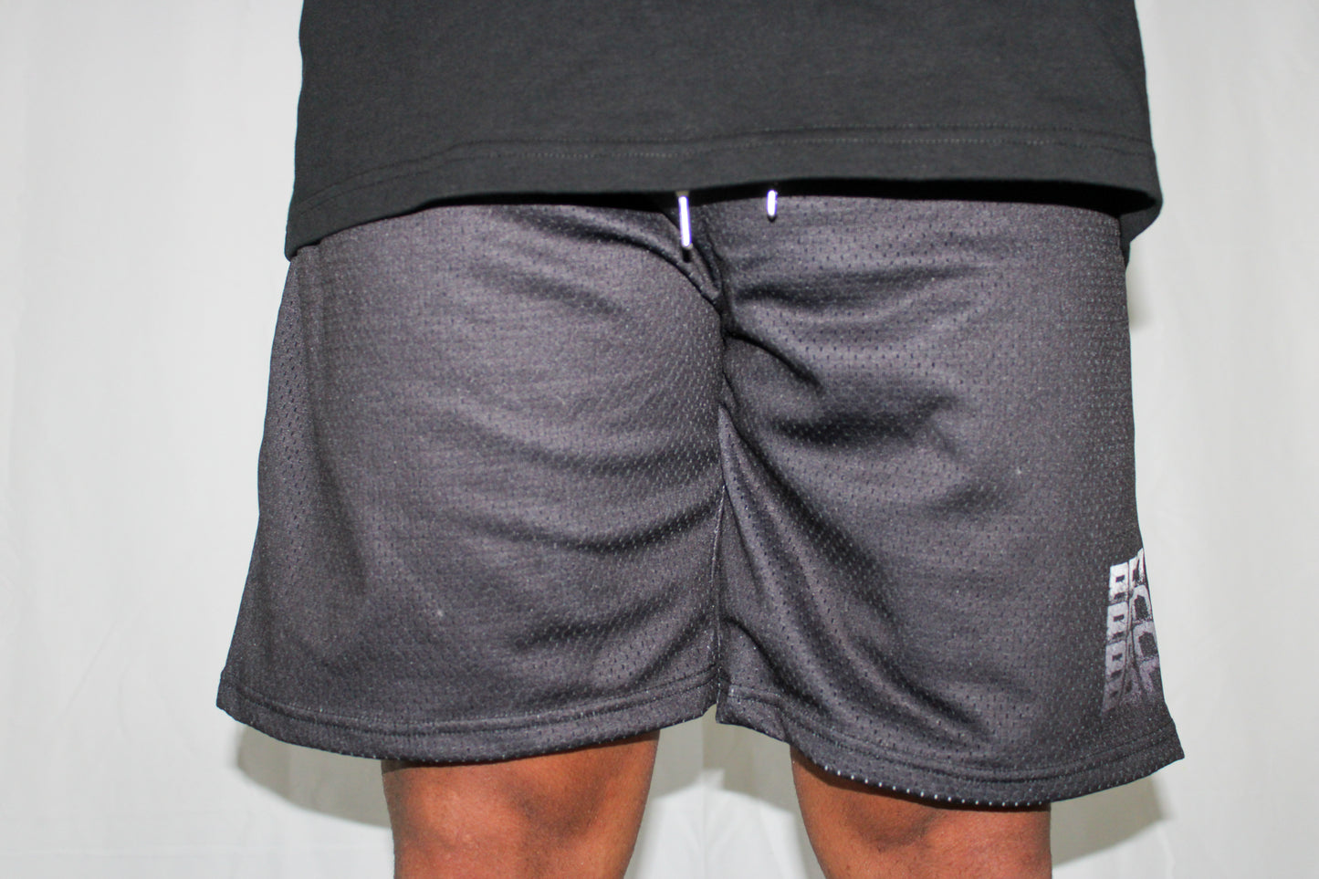 1st anniversary Black Mesh Short